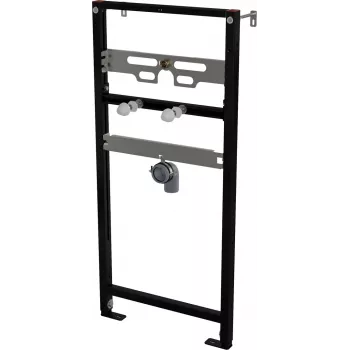 DEANTE Concealed Frame for Urinal - SYSTEM Series, Black, 500mm Width, Adjustable Height 1150-1350mm