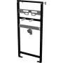 DEANTE Concealed Frame for Urinal - SYSTEM Series, Black, 500mm Width, Adjustable Height 1150-1350mm