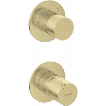 DEANTE Concealed Shower Mixer with Flow Diverter, Matte Black, Brass, Single Lever, 2 Outlets