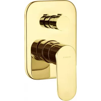 DEANTE Concealed Shower Mixer with Shower Switch, Black Matt, Brass, Arnika Series