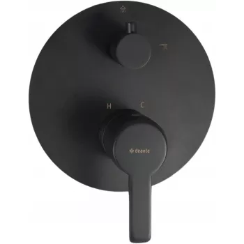 DEANTE Concealed Shower Mixer with Shower Switch, Matte Black, Arnika Nero Series