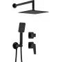 DEANTE Concealed Shower Set Chrome 250x250mm Square Rain Shower Head with Hand Shower