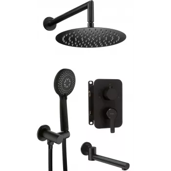 DEANTE Concealed Shower Set with Bath Spout - Chrome - Arnika Series