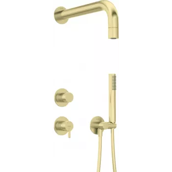 DEANTE Concealed Shower Set with Hand Shower - Matte Black - Arnika Nero Series