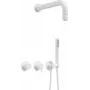 DEANTE Concealed Shower Set with Hand Shower - Thermostatic Horizontal Mixer, Chrome, Ø250 mm Rain Shower