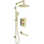 DEANTE Concealed Shower Set with Mixer Box, Gold, Rain Shower 250 mm, Single-lever