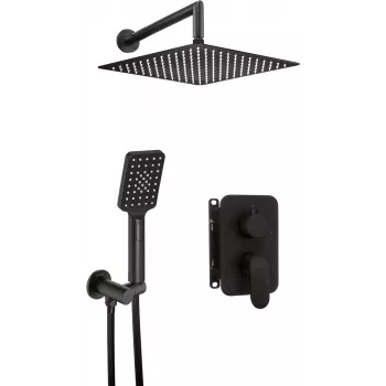 DEANTE Concealed Shower Set with Mixer BOX, Matte Black