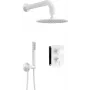 DEANTE Concealed Shower Set with Mixer Box - Overhead Shower, Black Matte, Arnika Series