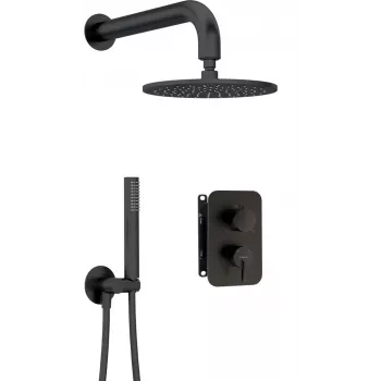 DEANTE Concealed Shower Set with Mixer Box - Overhead Shower, Chrome, Arnika Series