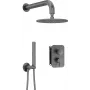 DEANTE Concealed Shower Set with Mixer Box - Overhead Shower - Matte Black
