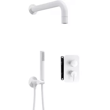 DEANTE Concealed Shower Set with Mixer BOX - with Hand Shower, Chrome, 250 mm Rain Shower
