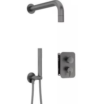 DEANTE Concealed Shower Set with Mixer BOX - with Hand Shower, Chrome