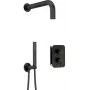 DEANTE Concealed Shower Set with Mixer BOX - with Hand Shower, Matte Black