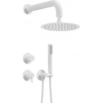 DEANTE Concealed Shower Set with Overhead Shower - Matte Black