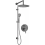 DEANTE Concealed Shower Set with Rail - Overhead Shower - Matte Black