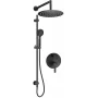 DEANTE Concealed Shower Set with Rail - Overhead Shower - Matte Black