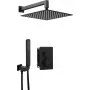 DEANTE Concealed Shower Set with Thermostatic BOX - Arnika Nero - Matte Black