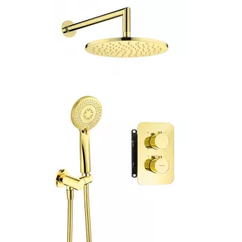 DEANTE Concealed Shower Set with Thermostatic BOX - Matte Black
