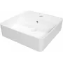 DEANTE Countertop Ceramic Washbasin with Space for Tap - White, Rectangular, Glossy Finish