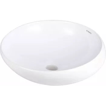 DEANTE Crea Asymmetrical Ceramic Countertop Basin White Glossy