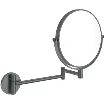 DEANTE Double-Sided Cosmetic Mirror with Adjustable Arm - Wall-Mounted, LED Illuminated, 1x/3x Magnification, Chrome