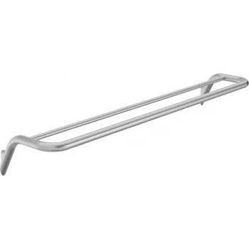 DEANTE Double Towel Rack - Wall Mounted, Stainless Steel, Chrome, No Drilling