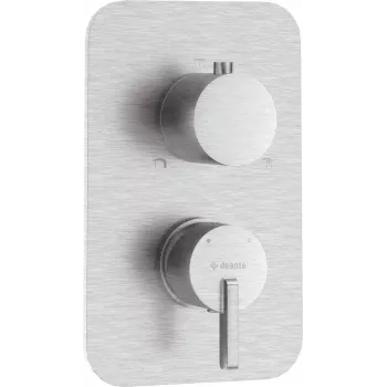 DEANTE External Element for Mixer BOX - Chrome, Square Rosette, Single Lever, Ceramic Cartridge 35 mm
