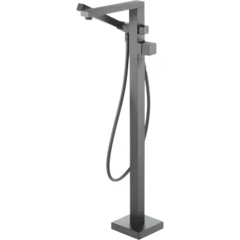 DEANTE Freestanding Bathtub Faucet with Shower Set Arnika Nero Matte Black