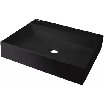 DEANTE Granite Countertop Washbasin with Tap Hole - 500x400 mm Graphite Black