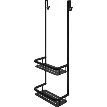 DEANTE Hanging Shower Caddy - 2 Tier, Black, Powder-Coated Steel