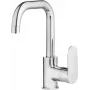 DEANTE Hiacynt Basin Mixer with Rectangular Spout, Chrome, Single Lever, Ceramic Cartridge 35 mm