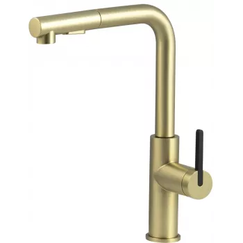 DEANTE Hiacynt Kitchen Faucet with Pull-Out Spout, Chrome, Single Lever, 370mm Height