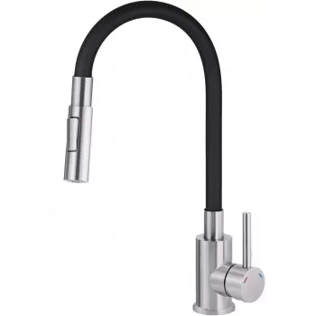 DEANTE Kitchen Faucet with Bent Spout - 2 Types of Spray