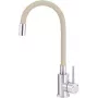 DEANTE Kitchen Faucet with Bent Spout, Chrome, Single-Lever, Pull-Out Spout, Brass