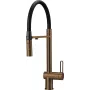 DEANTE Kitchen Faucet with Filter and Flexible Spout, Chrome, Single-Lever, 2-in-1 Tap and Filtered Water, 360° Swivel, Brass