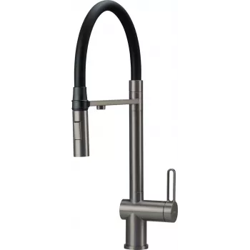 DEANTE Kitchen Faucet with Filter, Flexible Spout, Matte Black