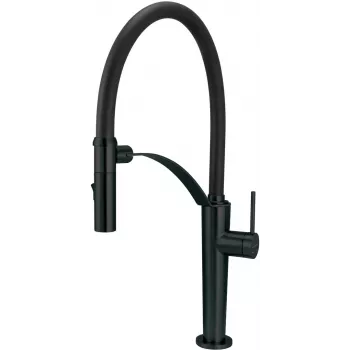 DEANTE Kitchen Faucet with Flexible Spout - 2 Types of Spray, Matte Black