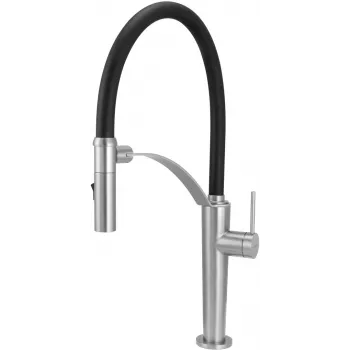 DEANTE Kitchen Faucet with Flexible Spout - 2 Types of Spray, Matte Black