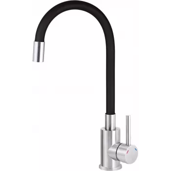 DEANTE Kitchen Faucet with Flexible Spout - Chrome/White