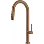 DEANTE Kitchen Faucet with Pull-Out Spout - 2 Streams, Matte Black, Brass