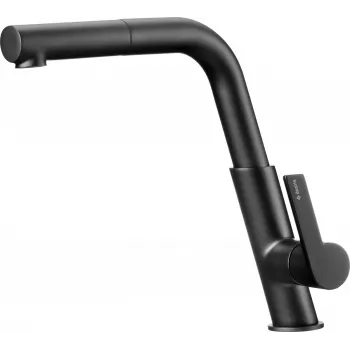 DEANTE Kitchen Faucet with Pull-Out Spout, Chrome, Single-Lever, 360° Swivel, 2 Spray Functions