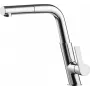 DEANTE Kitchen Faucet with Pull-Out Spout, Chrome, Single-Lever Mixer, Brass, 1-Hole Deck-Mounted, 360° Swivel, 7-Year Warranty