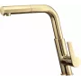 DEANTE Kitchen Faucet with Pull-Out Spout, Chrome, Single-Lever Mixer, Brass, Hiacynt Series