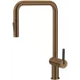 DEANTE Kitchen Faucet with Pull-Out Spout, Matte Black, Brass, Single-Lever, 350mm Height