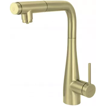 DEANTE Kitchen Faucet with Water Filter Connection and Pull-Out Spout, Chrome
