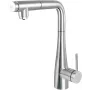 DEANTE Kitchen Faucet with Water Filter Connection and Pull-Out Spout, Chrome, 3-in-1 Hot/Cold/Filtered Water, Single Lever, 360° Swivel, Brass Body