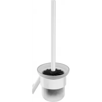 DEANTE Leman Wall-Hung Toilet Brush Set with Stainless Steel Holder, Matt Silver