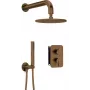 DEANTE Neo Concealed Shower Set with Mixing Box and Head - Chrome, 250x250mm Rain Shower, Hand Shower, Single-Lever