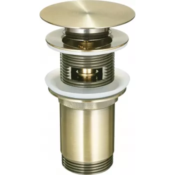 DEANTE NHC M10U Universal Washbasin or Bidet Stopper with Sleeve – Chrome Top, EPDM Seal, Fits 32-40mm Drains