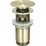 DEANTE NHC M10U Universal Washbasin or Bidet Stopper with Sleeve – Chrome Top, EPDM Seal, Fits 32-40mm Drains